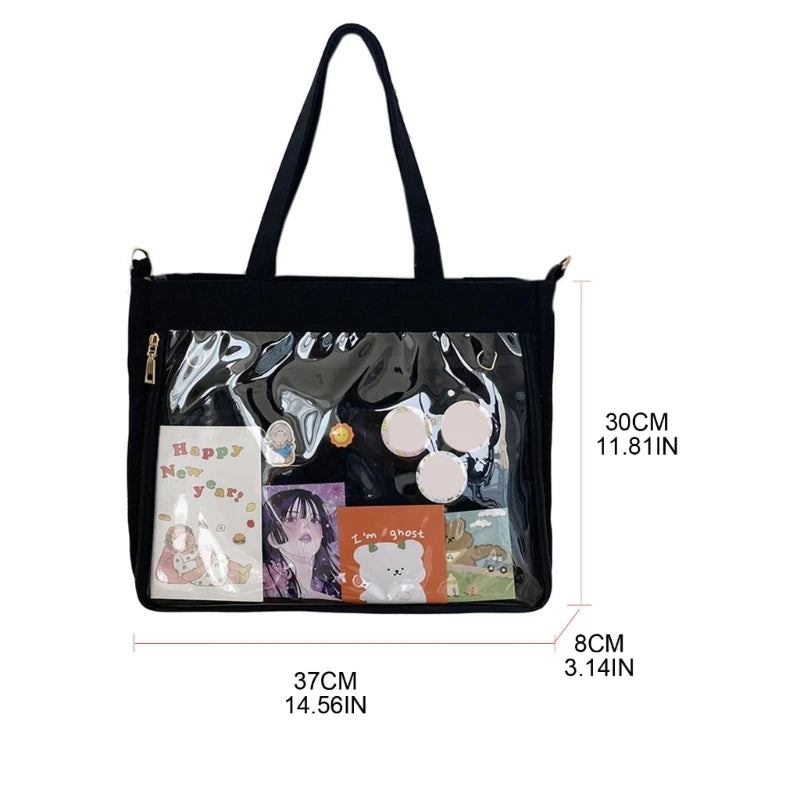 Japanese High School Girls JK Handbags Women Transparent Bag Crossbody Bags Itabag Uniform JK Bag Girls