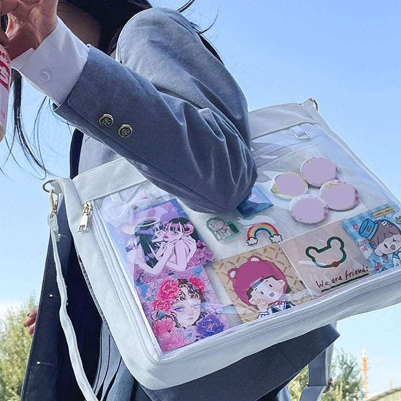 Japanese High School Girls JK Handbags Women Transparent Bag Crossbody Bags Itabag Uniform JK Bag Girls