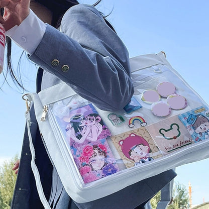 Japanese High School Girls JK Handbags Women Transparent Bag Crossbody Bags Itabag Uniform JK Bag Girls