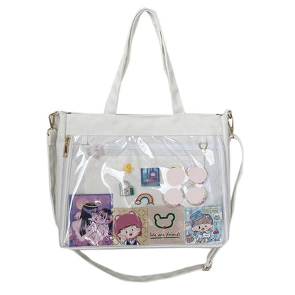 Japanese High School Girls JK Handbags Women Transparent Bag Crossbody Bags Itabag Uniform JK Bag Girls