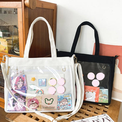Japanese High School Girls JK Handbags Women Transparent Bag Crossbody Bags Itabag Uniform JK Bag Girls