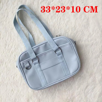 Japanese High School Student Handbags Girly Girl Messenger Bags Handbag JK PU Leather Shoulder Bags