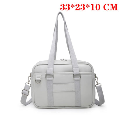 Japanese High School Student Handbags Girly Girl Messenger Bags Handbag JK PU Leather Shoulder Bags