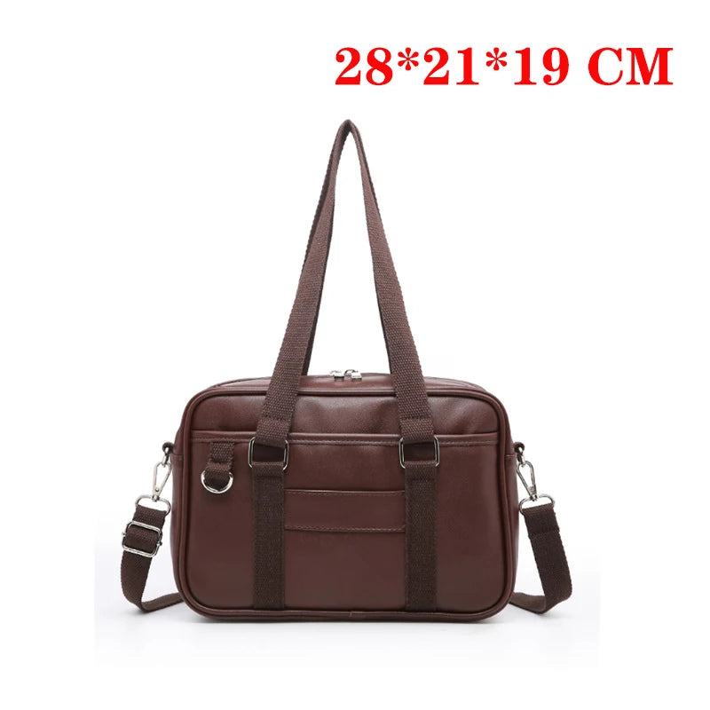 Japanese High School Student Handbags Girly Girl Messenger Bags Handbag JK PU Leather Shoulder Bags