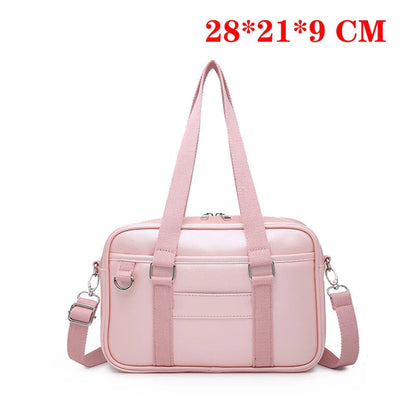 Japanese High School Student Handbags Girly Girl Messenger Bags Handbag JK PU Leather Shoulder Bags