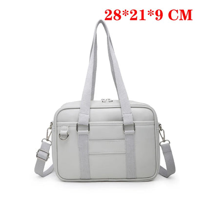 Japanese High School Student Handbags Girly Girl Messenger Bags Handbag JK PU Leather Shoulder Bags