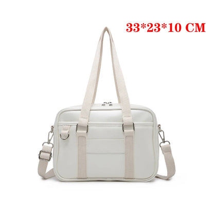 Japanese High School Student Handbags Girly Girl Messenger Bags Handbag JK PU Leather Shoulder Bags