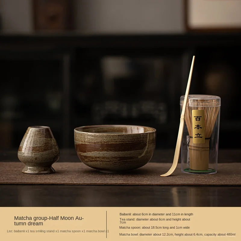 Japanese Matcha Tea Ceremony Tool Baiben Licha Tea Bowl Household Set Song Dynasty Tea Pointer Tea Set