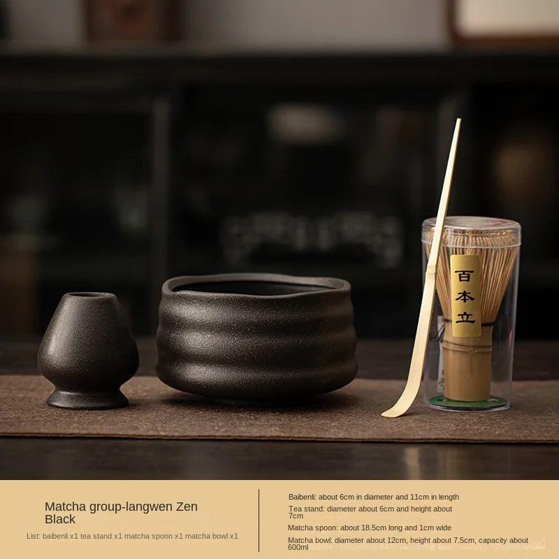 Japanese Matcha Tea Ceremony Tool Baiben Licha Tea Bowl Household Set Song Dynasty Tea Pointer Tea Set