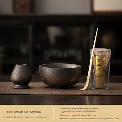 Japanese Matcha Tea Ceremony Tool Baiben Licha Tea Bowl Household Set Song Dynasty Tea Pointer Tea Set