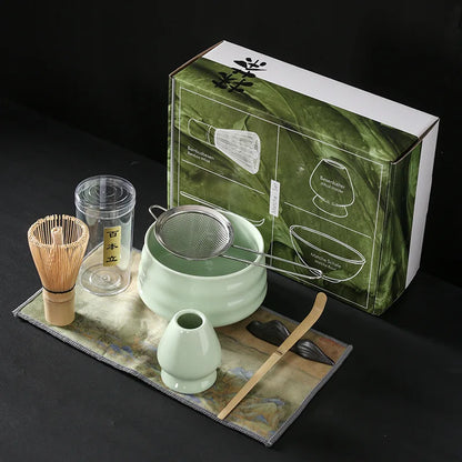 Japanese Matcha Tea Set Matcha Color Matcha Bowl Ceramic Baiben Li Tea | Colored Box Tea Li Complete Set