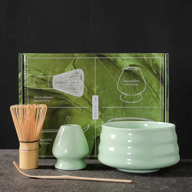 Japanese Matcha Tea Set Matcha Color Matcha Bowl Ceramic Baiben Li Tea | Colored Box Tea Li Complete Set