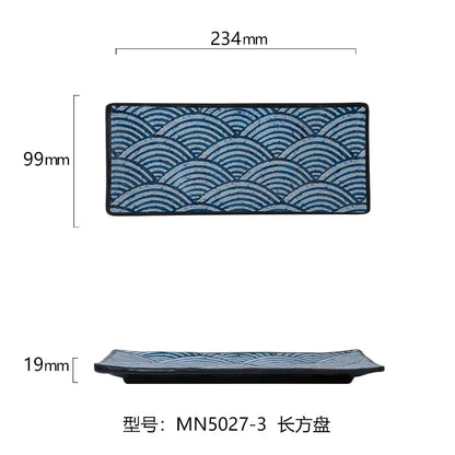 Japanese Melamine Sushi Plate Rectangular Cold Dish Plate Creative Plastic Dinner Plates Home Tableware Kitchen Accessories
