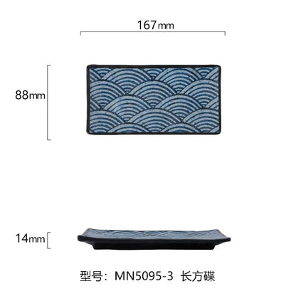 Japanese Melamine Sushi Plate Rectangular Cold Dish Plate Creative Plastic Dinner Plates Home Tableware Kitchen Accessories