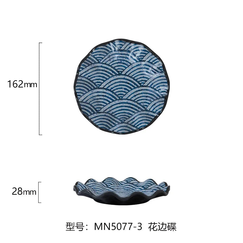 Japanese Melamine Sushi Plate Rectangular Cold Dish Plate Creative Plastic Dinner Plates Home Tableware Kitchen Accessories