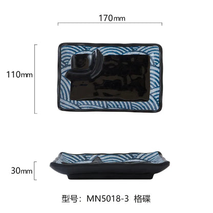 Japanese Melamine Sushi Plate Rectangular Cold Dish Plate Creative Plastic Dinner Plates Home Tableware Kitchen Accessories