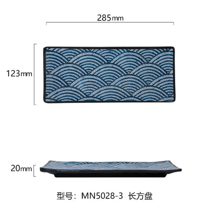 Japanese Melamine Sushi Plate Rectangular Cold Dish Plate Creative Plastic Dinner Plates Home Tableware Kitchen Accessories