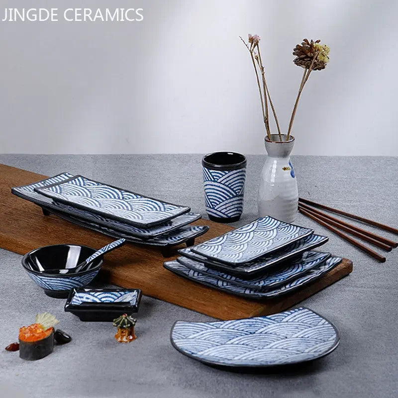 Japanese Melamine Sushi Plate Rectangular Cold Dish Plate Creative Plastic Dinner Plates Home Tableware Kitchen Accessories