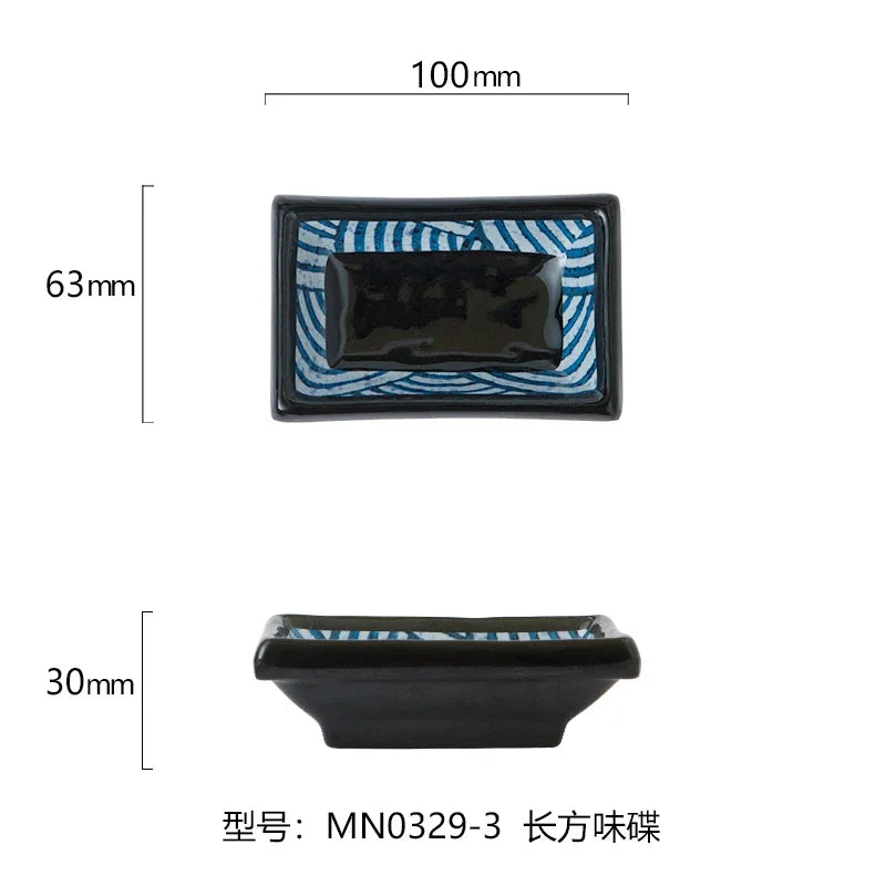 Japanese Melamine Sushi Plate Rectangular Cold Dish Plate Creative Plastic Dinner Plates Home Tableware Kitchen Accessories