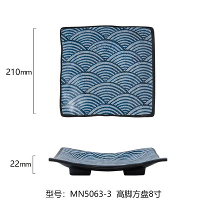 Japanese Melamine Sushi Plate Rectangular Cold Dish Plate Creative Plastic Dinner Plates Home Tableware Kitchen Accessories