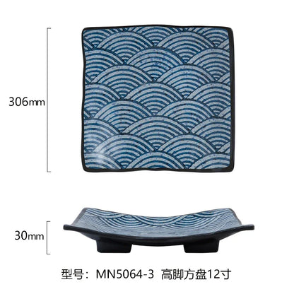 Japanese Melamine Sushi Plate Rectangular Cold Dish Plate Creative Plastic Dinner Plates Home Tableware Kitchen Accessories