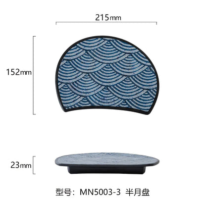 Japanese Melamine Sushi Plate Rectangular Cold Dish Plate Creative Plastic Dinner Plates Home Tableware Kitchen Accessories