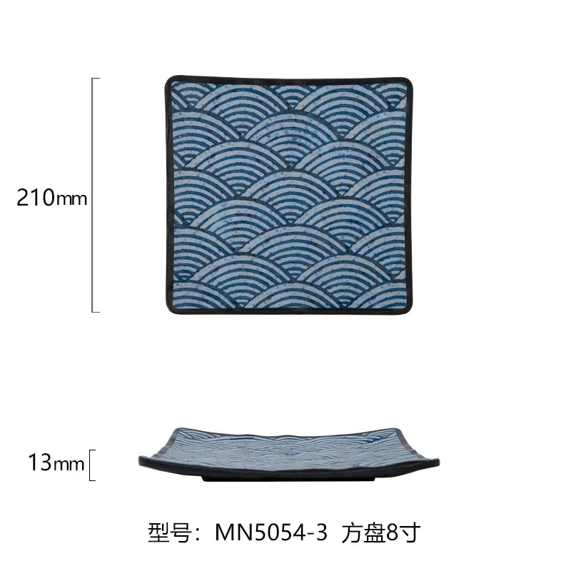Japanese Melamine Sushi Plate Rectangular Cold Dish Plate Creative Plastic Dinner Plates Home Tableware Kitchen Accessories