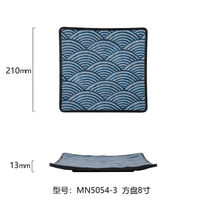 Japanese Melamine Sushi Plate Rectangular Cold Dish Plate Creative Plastic Dinner Plates Home Tableware Kitchen Accessories