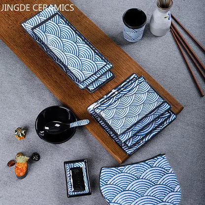 Japanese Melamine Sushi Plate Rectangular Cold Dish Plate Creative Plastic Dinner Plates Home Tableware Kitchen Accessories