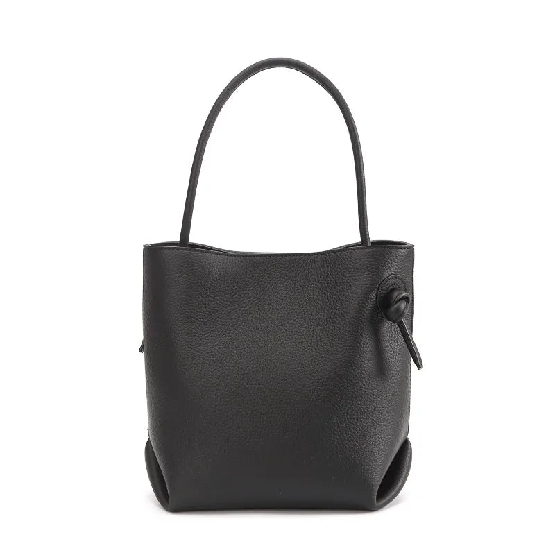 Japanese Minority Designer Hand-knotted Tote Bag Large Capacity Commuter Shoulder Bags Women Casual All-match Shopper Purses