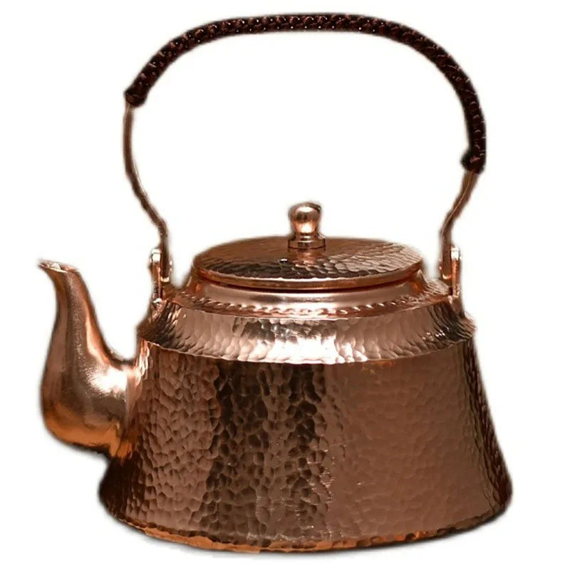 Japanese Pure Copper Teapot, Small Bubble Tea Pot, Handmade Copper Kettle, Handle Play Pot, Kung Fu Teapot, Retro Gift