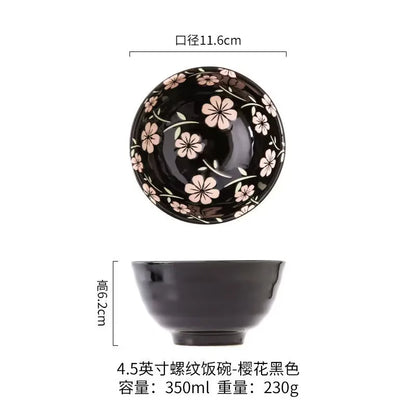 Japanese Ramen Bowl Household Soup Bowl Salad Bowl Ceramic Tableware Instant Noodle Bowl Ceramic Tableware