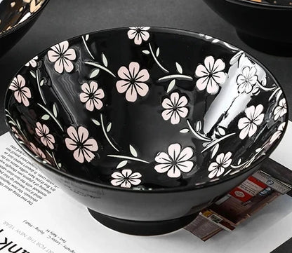 Japanese Ramen Bowl Household Soup Bowl Salad Bowl Ceramic Tableware Instant Noodle Bowl Ceramic Tableware