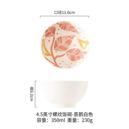 Japanese Ramen Bowl Household Soup Bowl Salad Bowl Ceramic Tableware Instant Noodle Bowl Ceramic Tableware