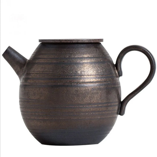 Japanese Retro Kung Fu Tea Set Tea Maker Ceramic Teapot Household Hot Water Kettle Ceramic Kettle with Side Handle Puer Gifts