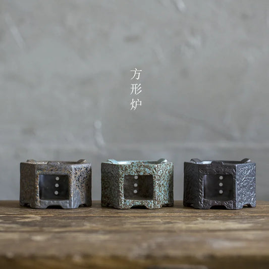 Japanese Retro Warm Tea Stove Ceramic Tea Warmer Candle Alcohol Lamp Teapot Heating Furnace Tea Utensils Tea Kettle Pots