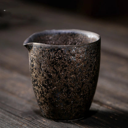 Japanese Rust Glaze Fair Cup Tea Leak Retro Kiln Change Pouring Tea Cup Household Tea Divider Ceramic Tea Set Accessories