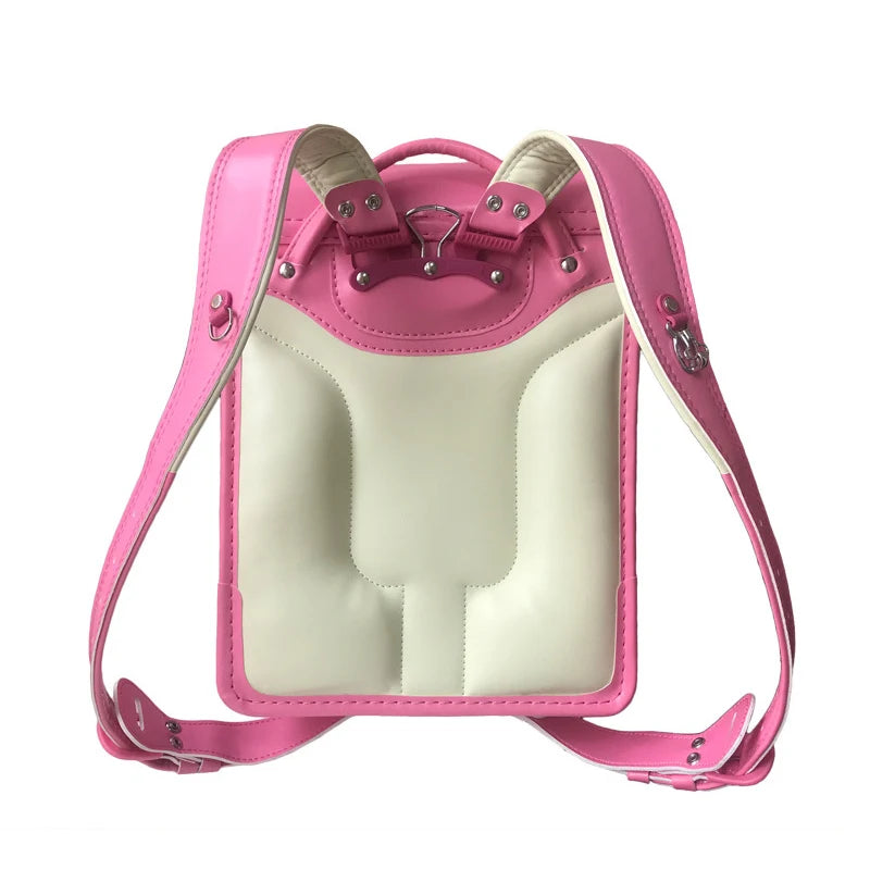 Japanese School Bags for Girls Cute Pink Students Backpacks Waterproof High Quality Leather Orthopedic Schoolbag Kids Bags
