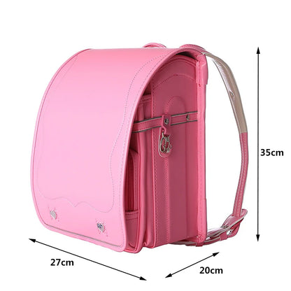 Japanese School Bags for Girls Cute Pink Students Backpacks Waterproof High Quality Leather Orthopedic Schoolbag Kids Bags