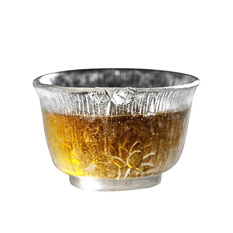Japanese Single Cup Master Cup Single Kung Fu Tea Set Frozen Burning Glass Cup Japanese Glass Tea Cup