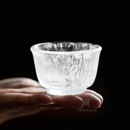 Japanese Single Cup Master Cup Single Kung Fu Tea Set Frozen Burning Glass Cup Japanese Glass Tea Cup
