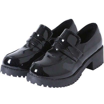 Japanese Student Shoes Girl Lolita Cospaly Shoes Women JK Uniform PU Leather Loafers Casual Shoes