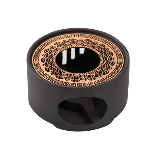 Japanese Style Ceramic Tea Warmer Candle Base Teapot Warmer Tealight Furnace with Candle Tray Coffee Heater Trivet Dish Heat Pot
