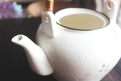 Japanese Style Ceramic Teapot Home Kettle Glaze Color Hand-painted Teapot Bamboo Rattan Handle Pot With 4 Cups Teaware
