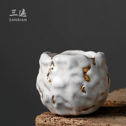Japanese-Style Chiano Cup24KJinkaipian Tea Cup Ceramic Cup Tea Cup Master Cup Personal Cup Kung Fu Tea Set