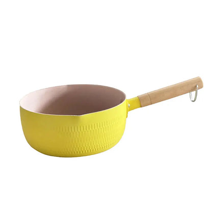 Japanese Style Frying Pan With Lids Non Stick Stainless Steel Saucepan Milk Pot Covers Noodles Soup Pot Hot Thick Home Kitchen