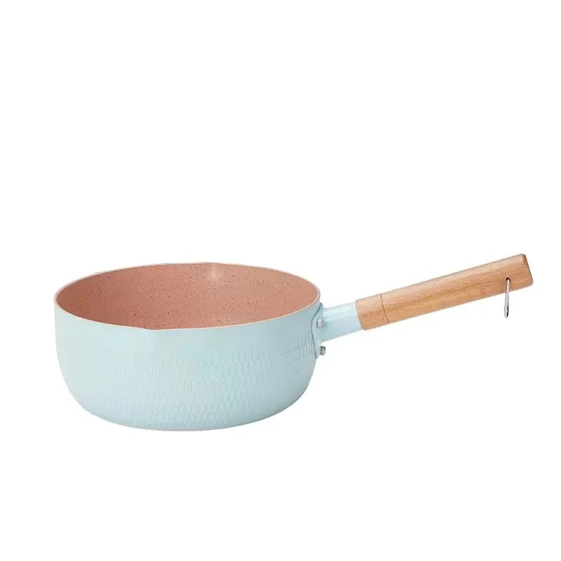 Japanese Style Frying Pan With Lids Non Stick Stainless Steel Saucepan Milk Pot Covers Noodles Soup Pot Hot Thick Home Kitchen