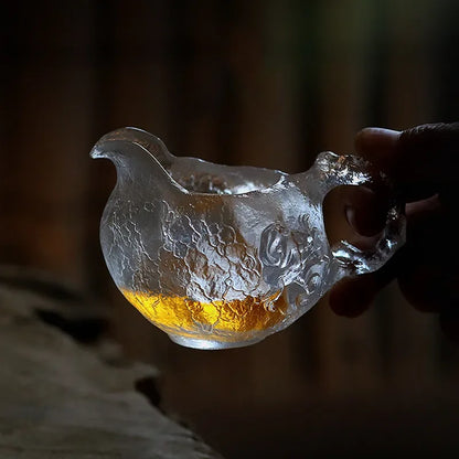 Japanese Style Glazed Frozen Roasted Fair Cup Tea Dispenser Glass Tea Cup Kung Fu Cup Heat-resistant Glass Tea Sea Tea Set