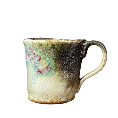 Japanese-Style Handle Mug, Creative Coffee Cup, Vintage Ceramic Mugs, Good-Looking Water Coffee, Large Capacity, 200ml, 1 Pc