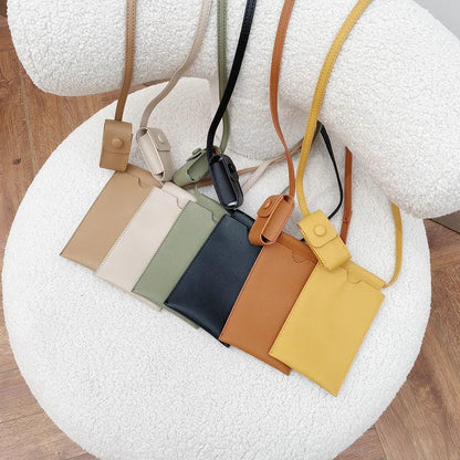 Japanese Style Mini Phone Bags Women's Crossbody Bags with Lipstick Bag Lady Simple Fresh Small Shoulder Bags and Purse Wallets